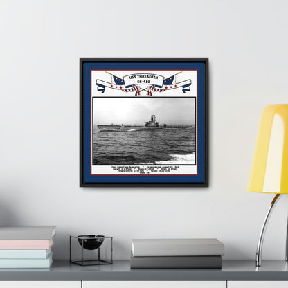 USS Threadfin SS-410 Navy Floating Frame Photo Desk View