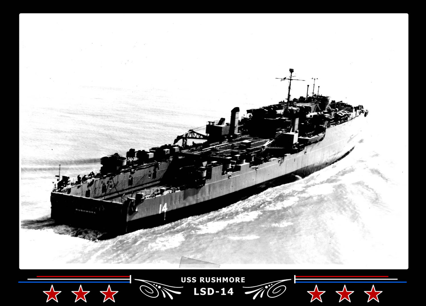USS Rushmore LSD14 Canvas Photo Print