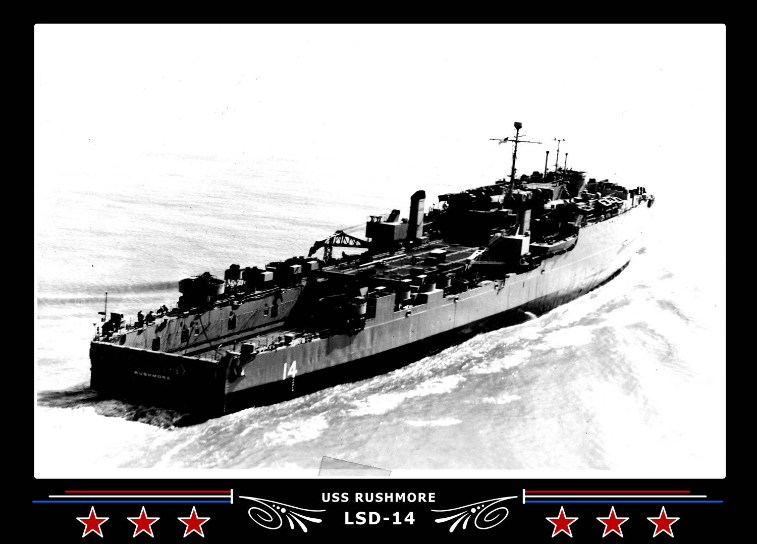 USS Rushmore LSD14 Canvas Photo Print