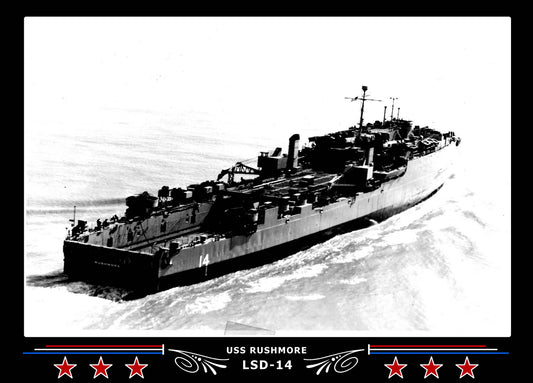 USS Rushmore LSD14 Canvas Photo Print