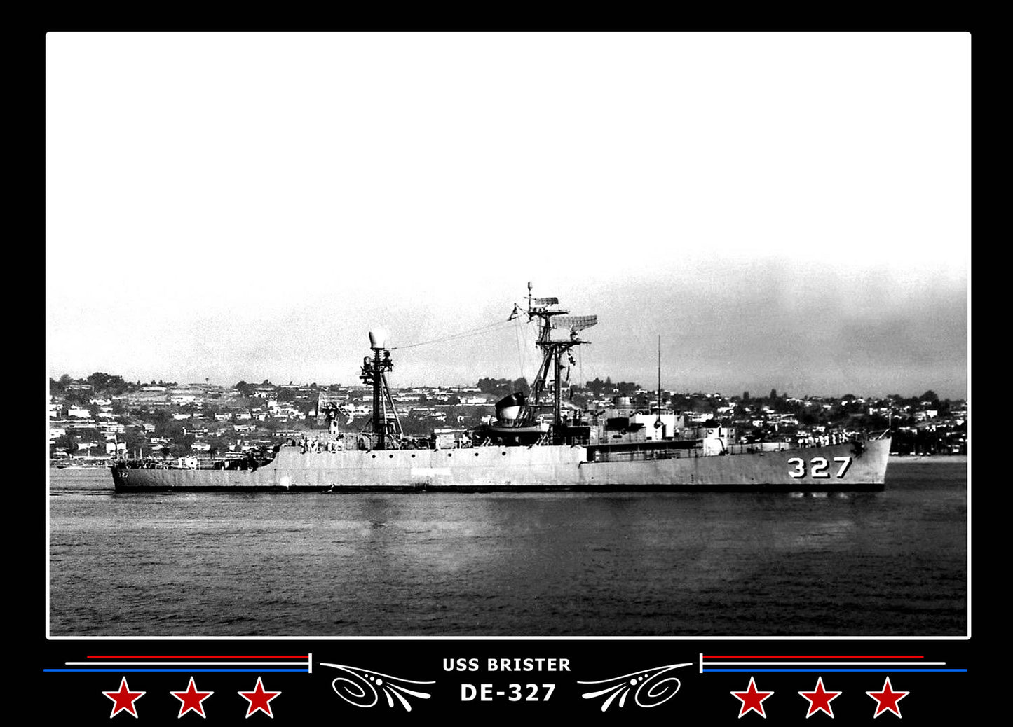 USS Brister DE-327 Canvas Photo Print