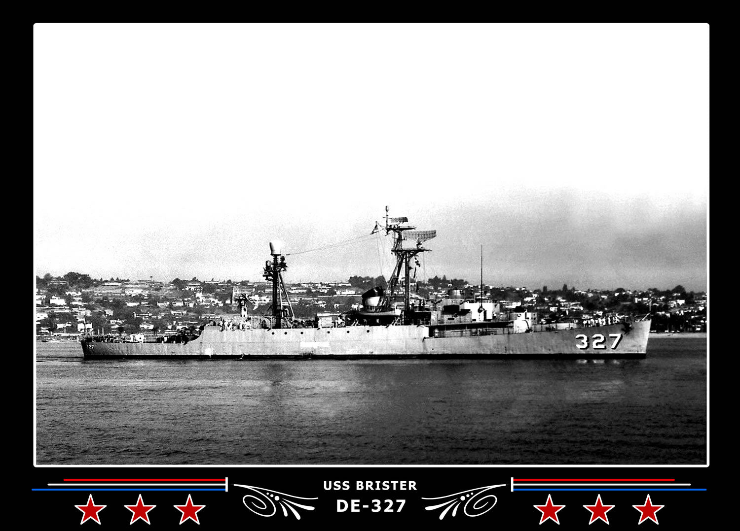 USS Brister DE-327 Canvas Photo Print