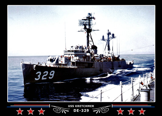 USS Kretchmer DE-329 Canvas Photo Print