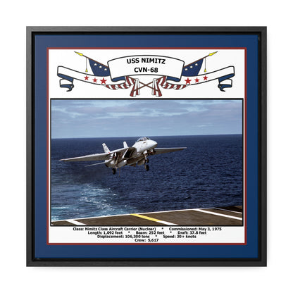 USS Nimitz CVN-68 Navy Floating Frame Photo Front View