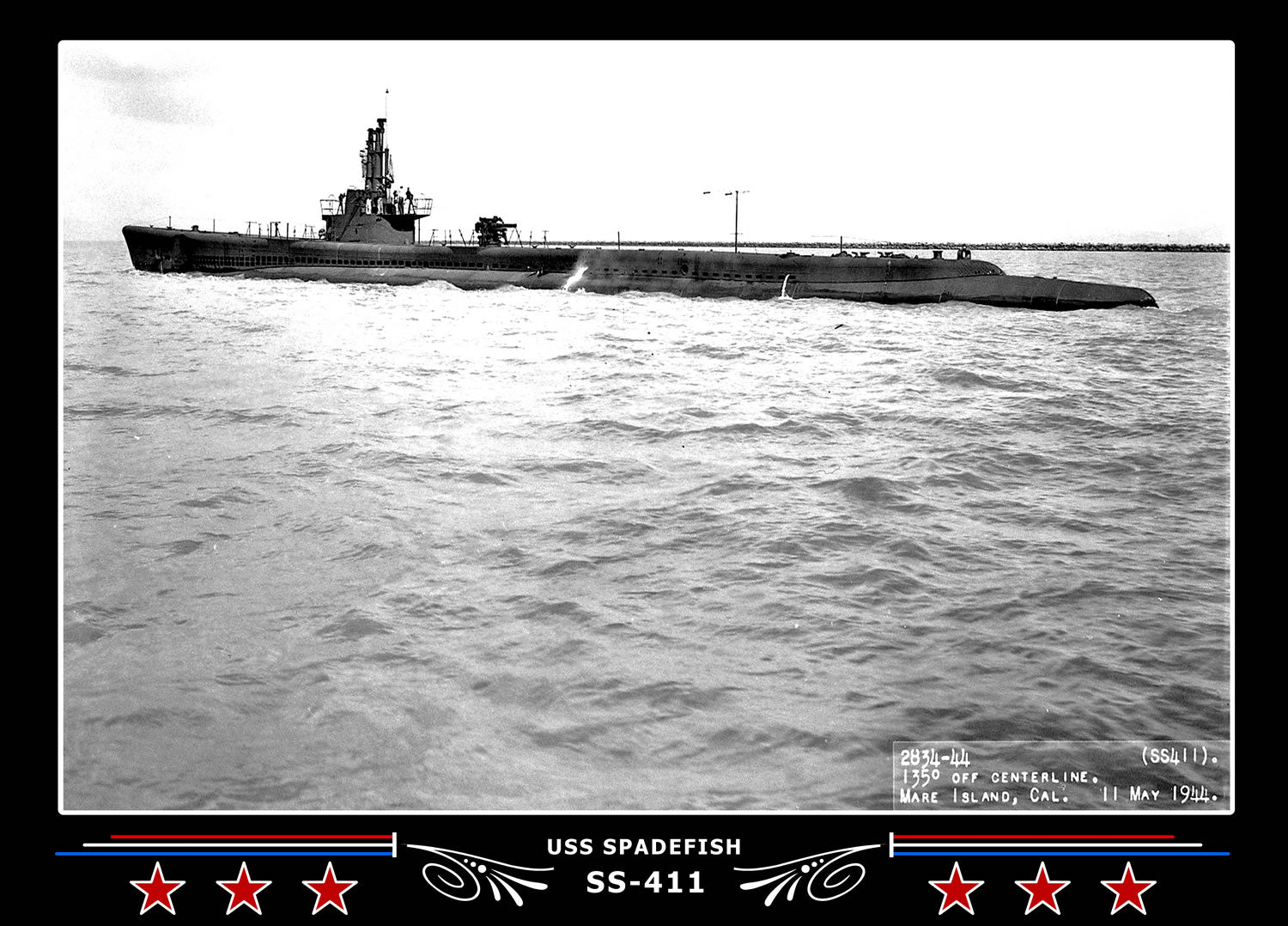 USS Spadefish SS-411 Canvas Photo Print