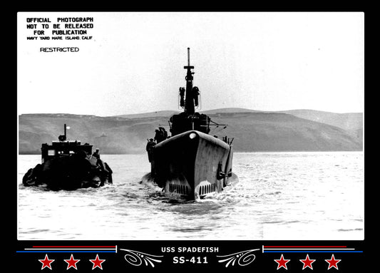 USS Spadefish SS-411 Canvas Photo Print