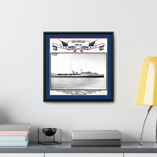 USS Cabildo LSD-16 Navy Floating Frame Photo Desk View