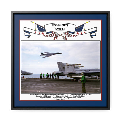 USS Nimitz CVN-68 Navy Floating Frame Photo Front View