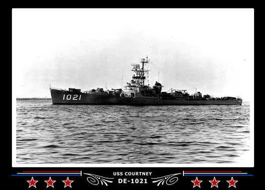 USS Courtney DE-1021 Canvas Photo Print