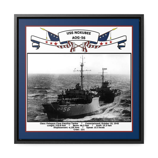 USS Noxubee AOG-56 Navy Floating Frame Photo Front View