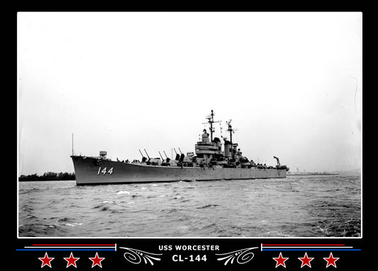 USS Worcester CL-144 Canvas Photo Print