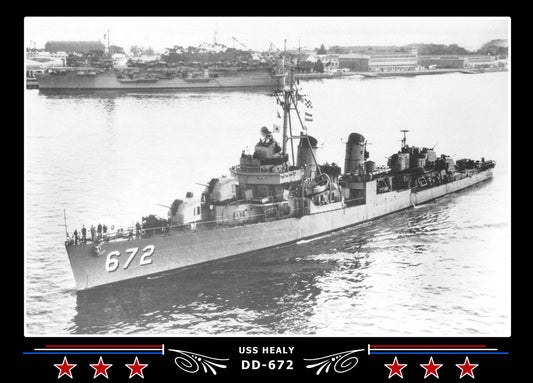 USS Healy DD-672 Canvas Photo Print
