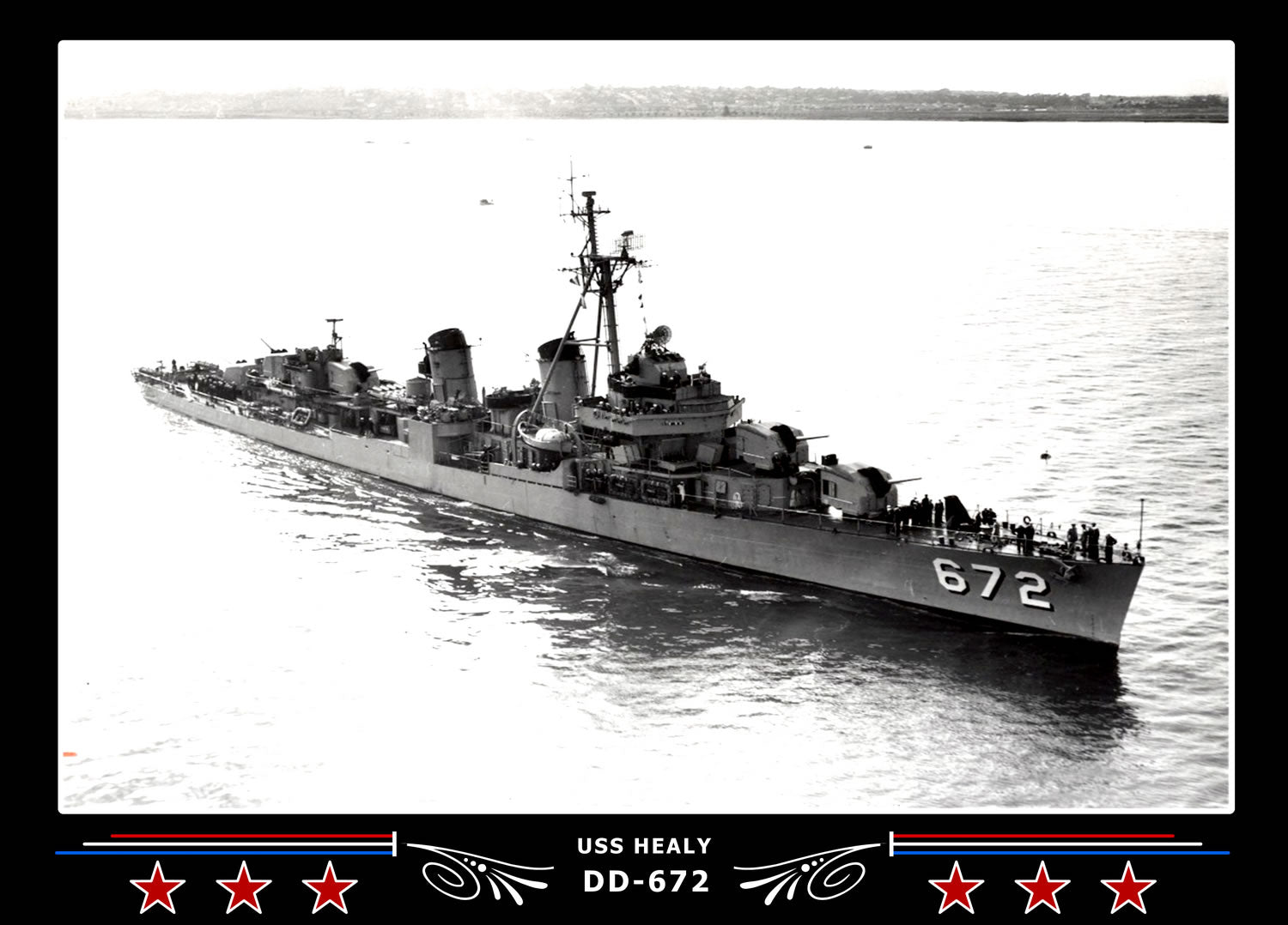 USS Healy DD-672 Canvas Photo Print