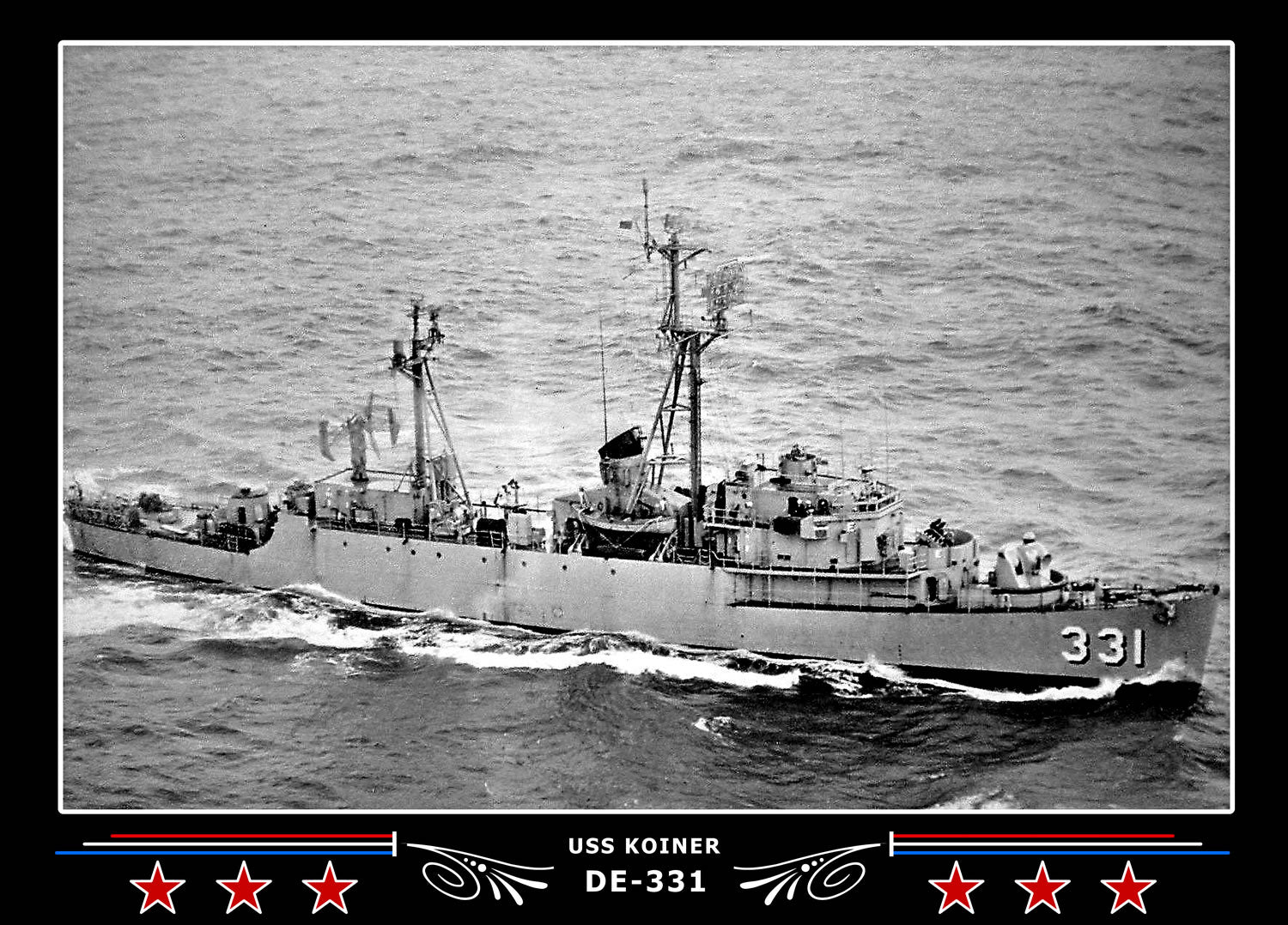 USS Koiner DE-331 Canvas Photo Print