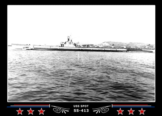 USS Spot SS-413 Canvas Photo Print