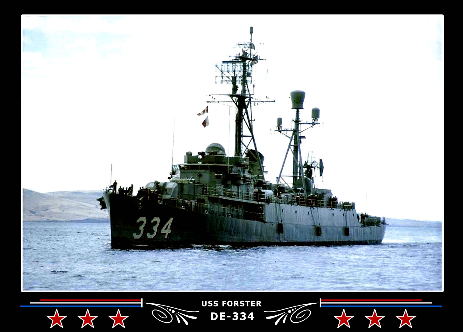 USS Forster DE-334 Canvas Photo Print