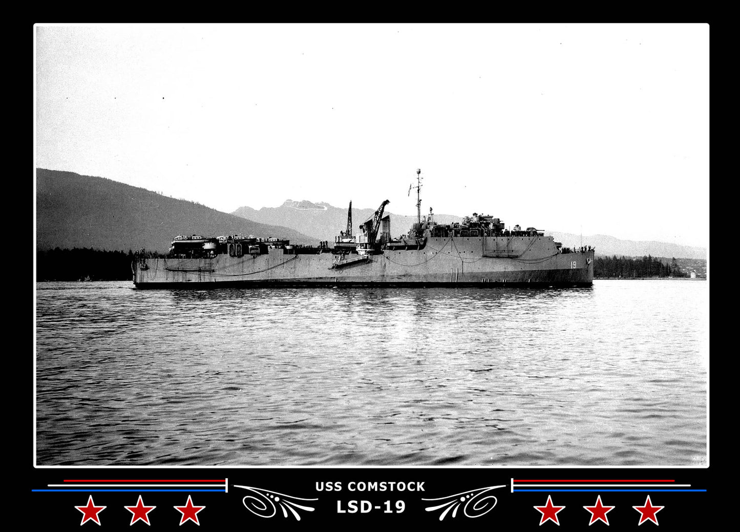 USS Comstock LSD19 Canvas Photo Print