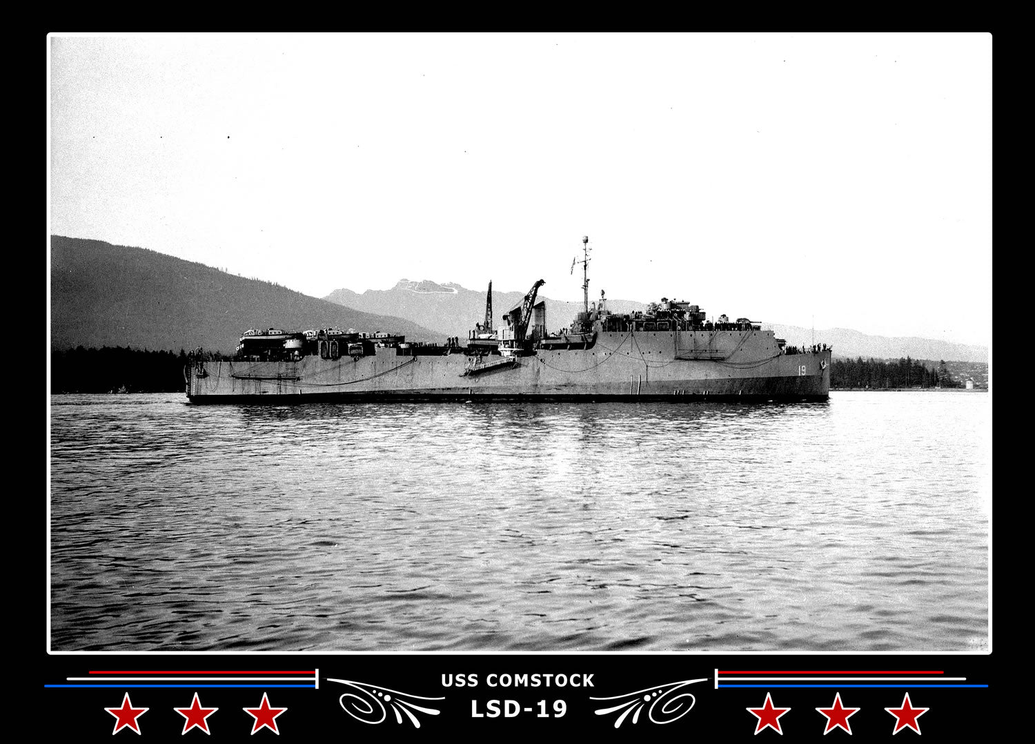 USS Comstock LSD19 Canvas Photo Print
