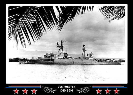 USS Forster DE-334 Canvas Photo Print