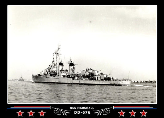 USS Marshall DD-676 Canvas Photo Print
