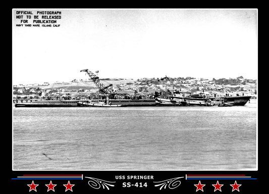 USS Springer SS-414 Canvas Photo Print