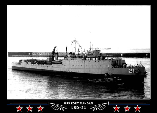 USS Fort Mandan LSD21 Canvas Photo Print