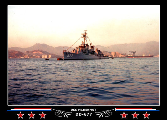 USS Mcdermut DD-677 Canvas Photo Print