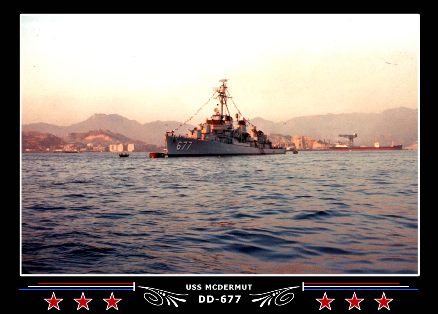USS Mcdermut DD-677 Canvas Photo Print