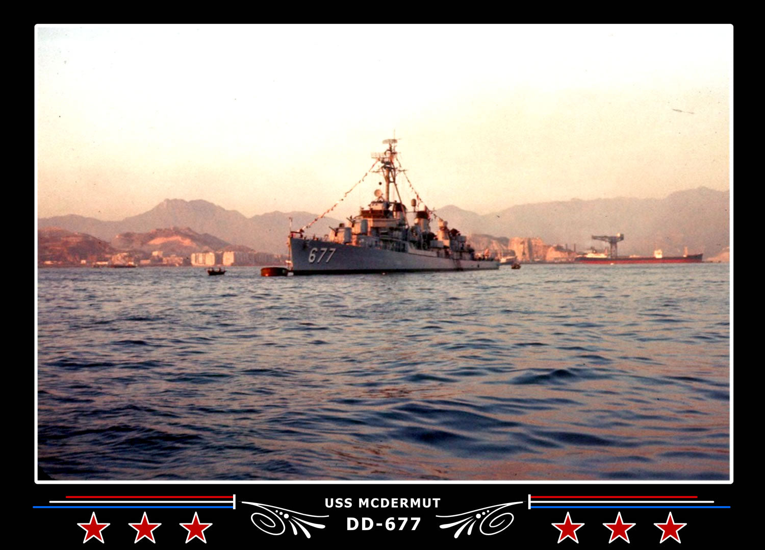 USS Mcdermut DD-677 Canvas Photo Print