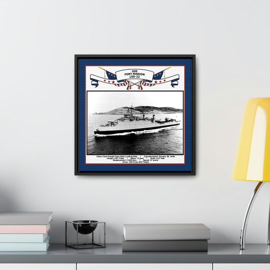 USS Fort Marion LSD-22 Navy Floating Frame Photo Desk View