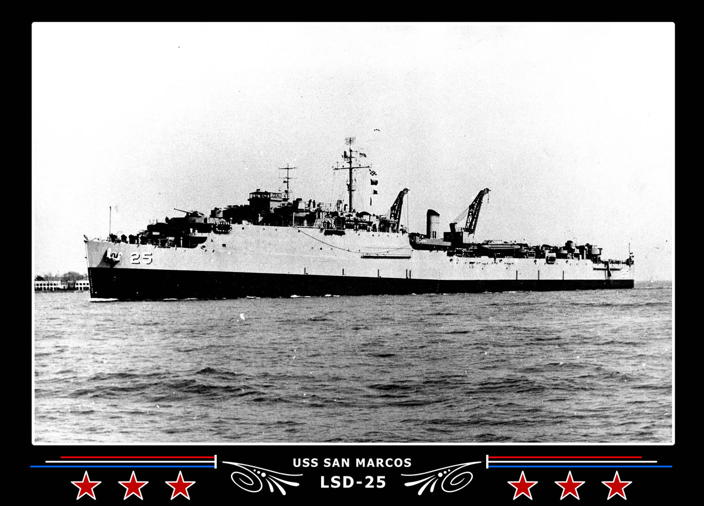 USS San Marcos LSD25 Canvas Photo Print