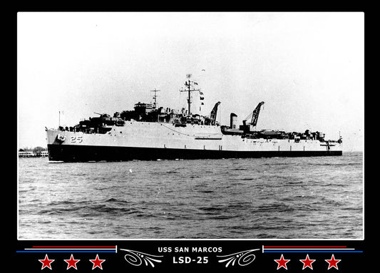 USS San Marcos LSD25 Canvas Photo Print