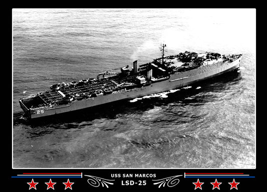 USS San Marcos LSD25 Canvas Photo Print