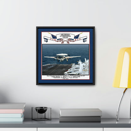 USS Dwight D Eisenhower CVN-69 Navy Floating Frame Photo Desk View