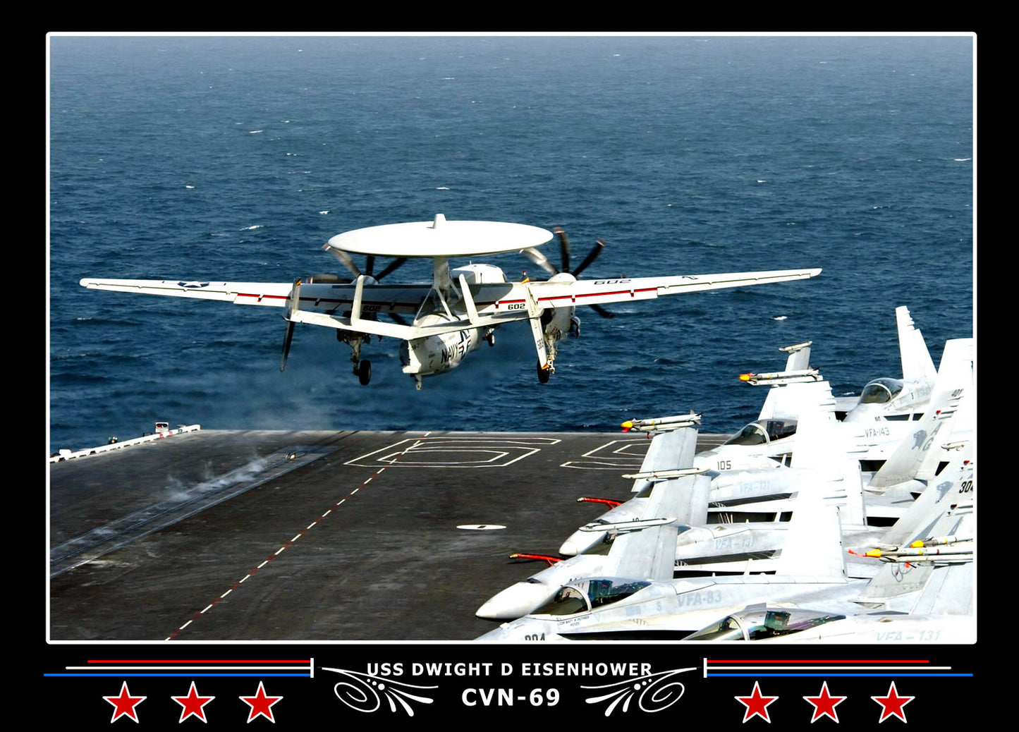 USS Dwight D Eisenhower CVN-69 Canvas Photo Print