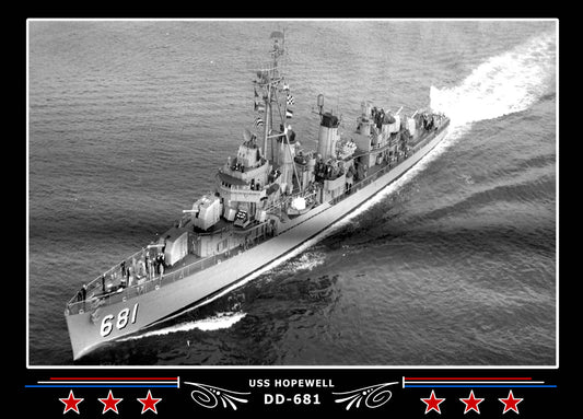 USS Hopewell DD-681 Canvas Photo Print