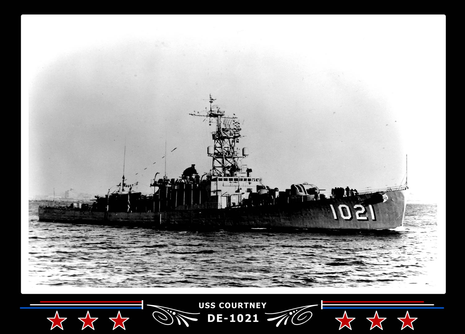 USS Courtney DE-1021 Canvas Photo Print