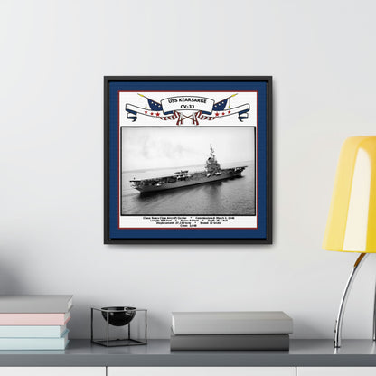 USS Kearsarge CV-33 Navy Floating Frame Photo Desk View