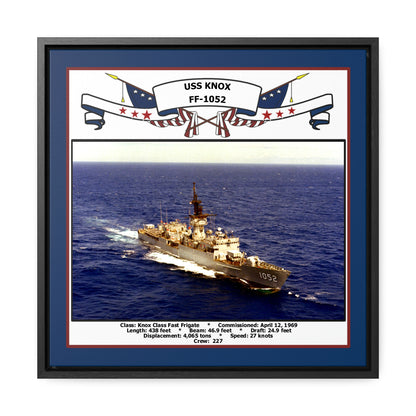 USS Knox FF-1052 Navy Floating Frame Photo Front View