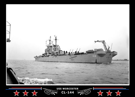 USS Worcester CL-144 Canvas Photo Print