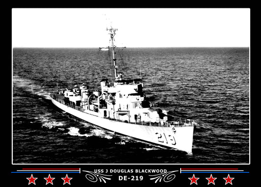 USS J Douglas Blackwood DE-219 Canvas Photo Print