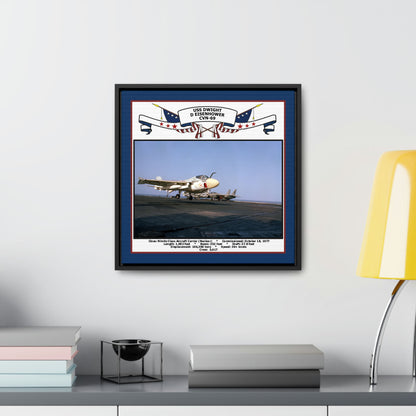USS Dwight D Eisenhower CVN-69 Navy Floating Frame Photo Desk View