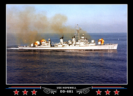 USS Hopewell DD-681 Canvas Photo Print