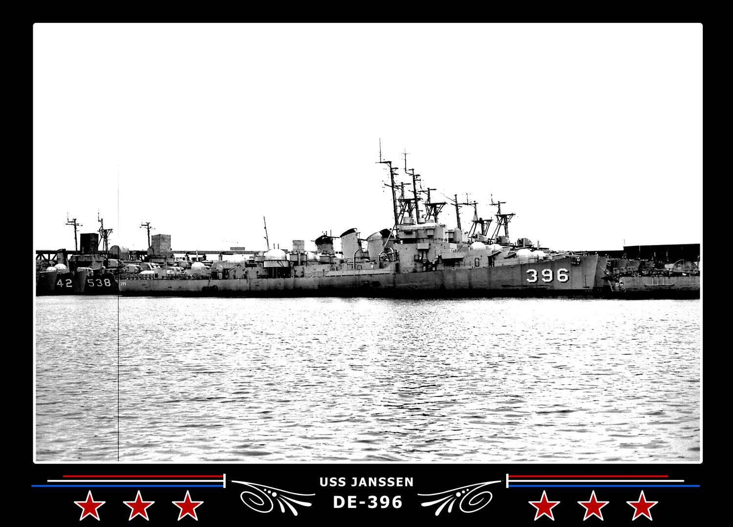 USS Janssen DE-396 Canvas Photo Print