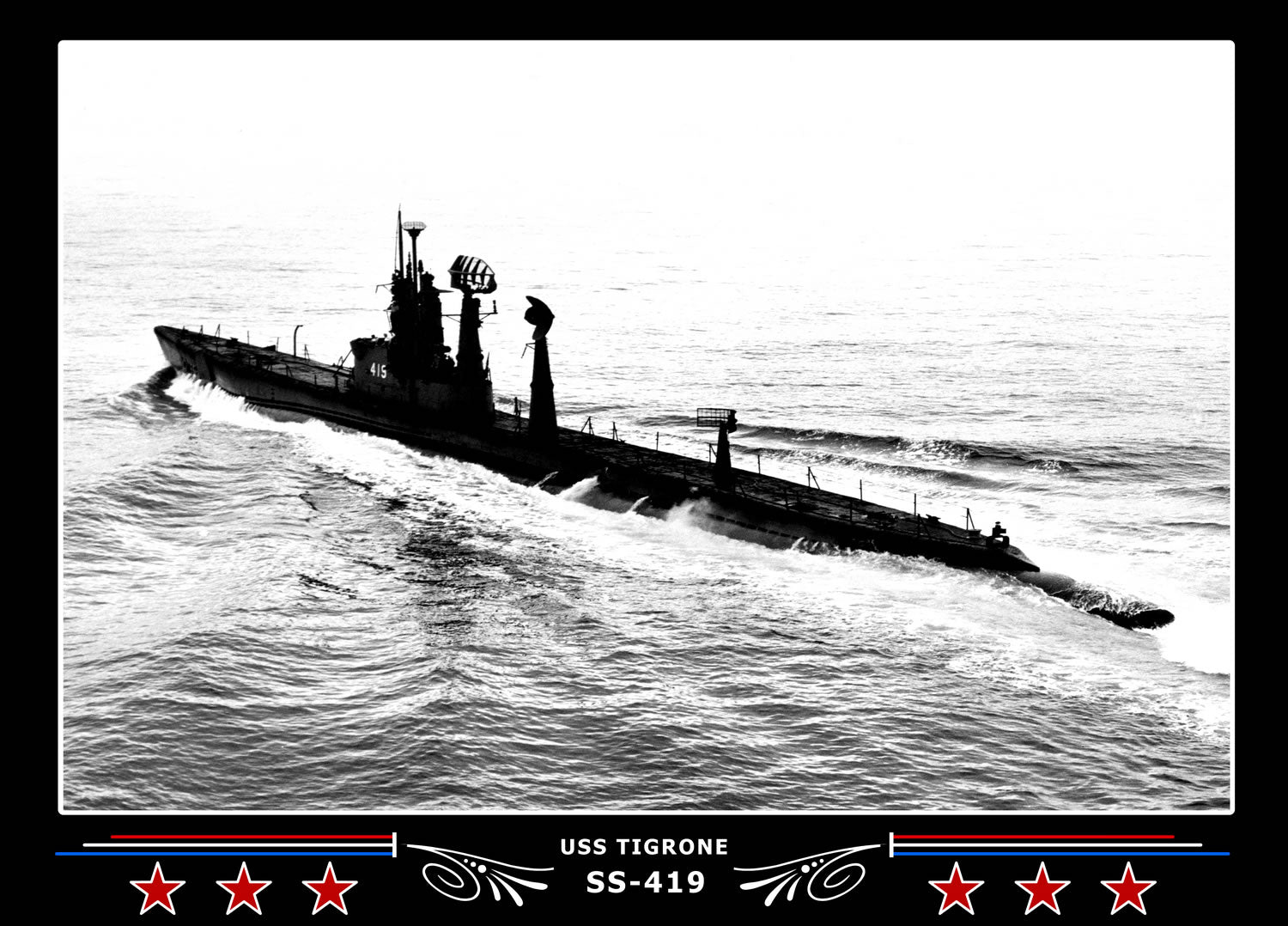 USS Tigrone SS-419 Canvas Photo Print