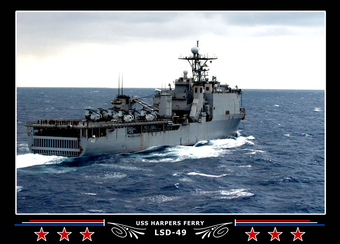 USS Harpers Ferry LSD49 Canvas Photo Print