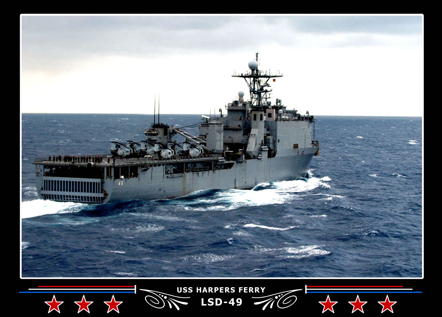 USS Harpers Ferry LSD49 Canvas Photo Print