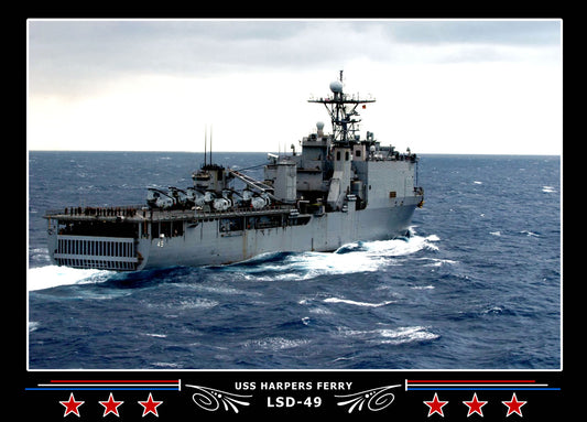 USS Harpers Ferry LSD49 Canvas Photo Print