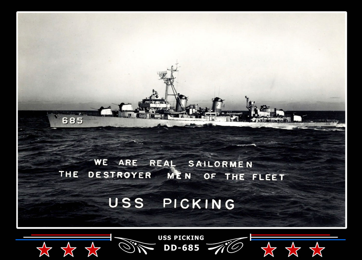 USS Picking DD-685 Canvas Photo Print