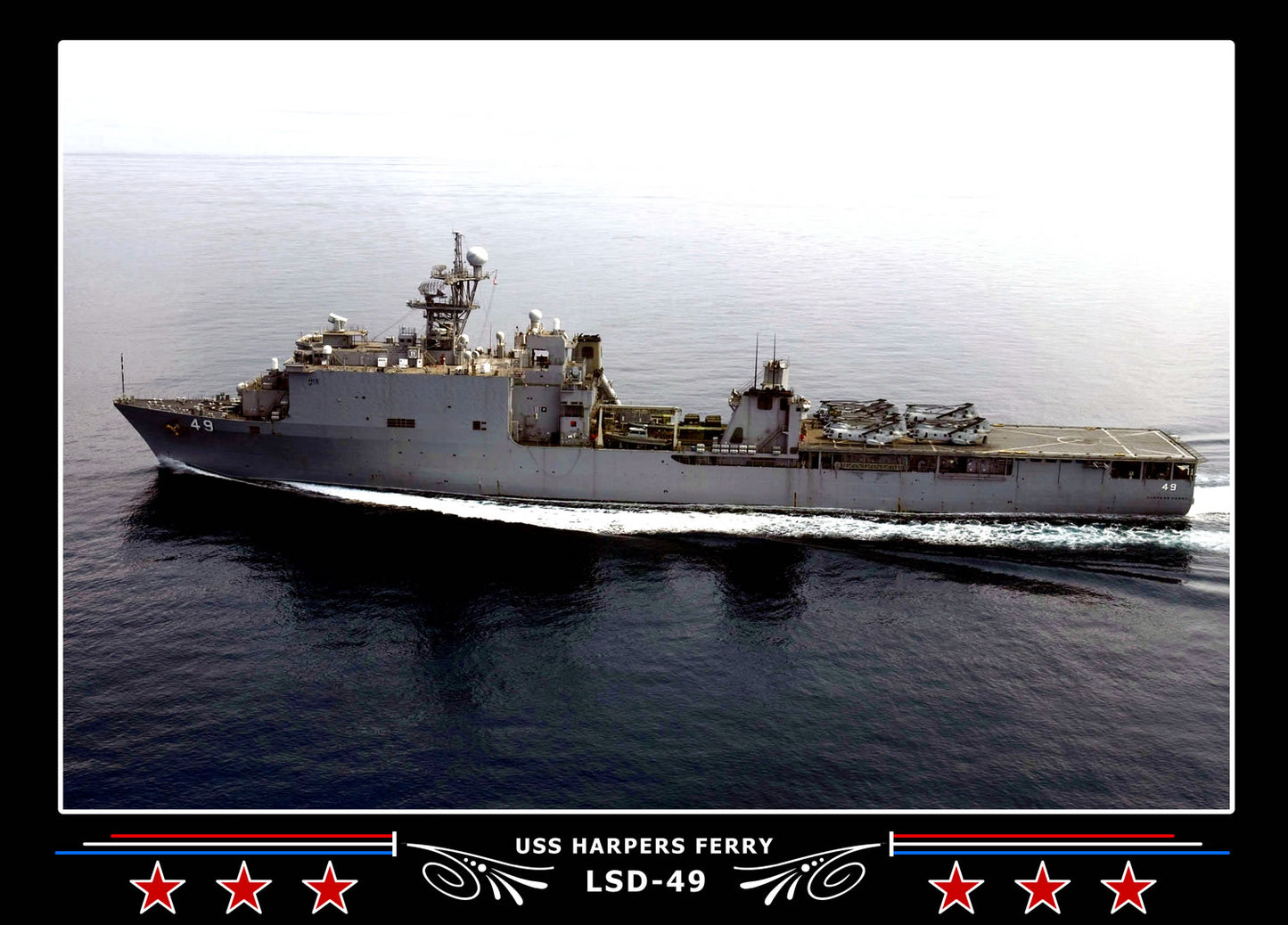 USS Harpers Ferry LSD49 Canvas Photo Print